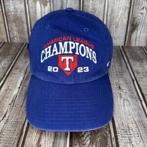 Texas Rangers 2023 American League Champions MLB 47 Brand Adjustable Cap Hat